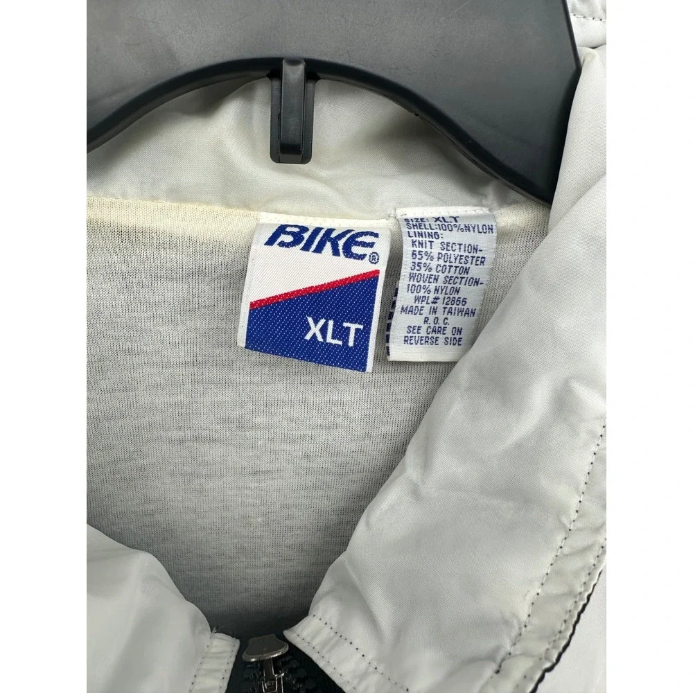 Vintage Bike Mens XLT Colorblock Windbreaker Jacket Purple Black White Full Zip‎
